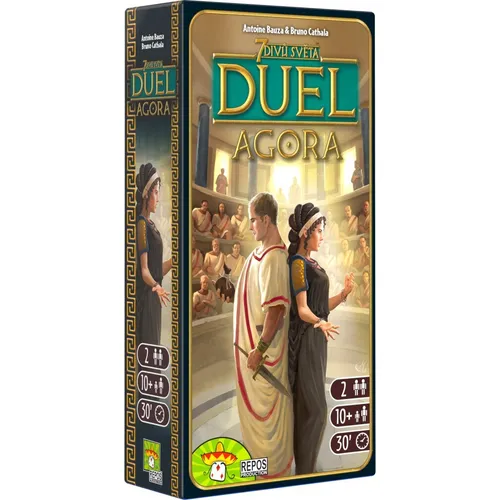 Weltwunder - DUEL - Agora - Erweiterung 7 - Brettspiel-Erweiterung für 7 Wonders Duel, fügt Senatoren und politische Strategien hinzu für ein spannenderes Spielerlebnis.