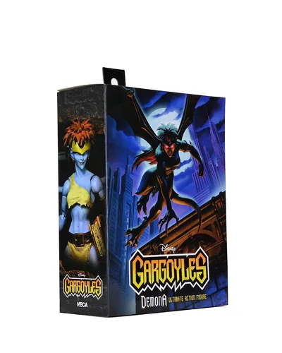 NECA - Gargoyles Demona 7 Action Figure - Bewegliche Actionfigur von Demona mit 17,8 cm Höhe und 45,7 cm Spannweite. Inklusive Zubehör wie austauschbare Köpfe und Hände, ideal für Sammler und Fans. Verpackt in einer displayfreundlichen Fensterbox.
