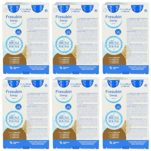 Fresenius Kabi Fresubin Energy Drink Cappuccino Trinkflasche, 6 x 4 x 200 ml, 1er Pack (1 x 5,5 kg)