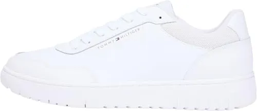 Tommy Hilfiger Herren Th Basket Core Lite LTH Fm0Fm05713 Low Top - Weiße Sneakers, Größe 44.5 EU - Authentische Tommy Hilfiger Sneakers im lässigen Design, ideal für den Alltag und kombiniert Stil mit Komfort.
