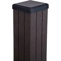 GroJaFertigzaun WPC-Pfosten 1.500 mm - Anthrazitgrau - Gartenzäune mit robustem WPC-Pfosten zum Einbentonieren, wetterfest und langlebig, ideal für einen modernen Gartenzaun.