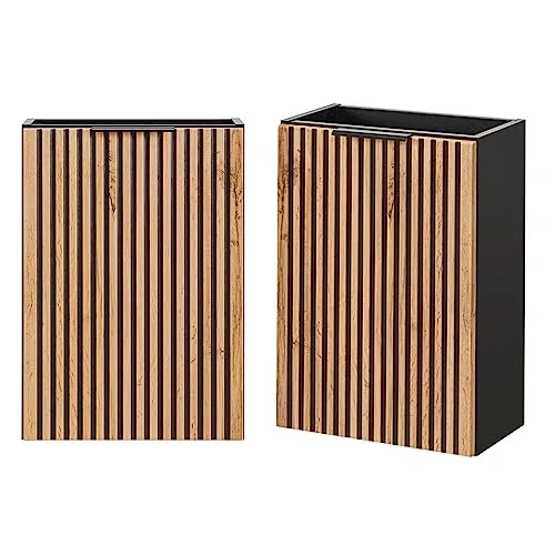 Lomadox Waschbeckenschrank XANTEN-56 - Waschbeckenunterschrank in anthrazit mit Wotan Eiche Nb., platzsparend und mit Softclose-Tür, ideal für moderne Badezimmer
