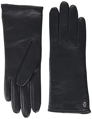 Roeckl Damen Hamburg Handschuhe, Classic Navy, 7 - Handschuhe & Fäustlinge für Damen, aus feinstem Haarschaf Nappaleder für höchsten Tragekomfort und Eleganz.