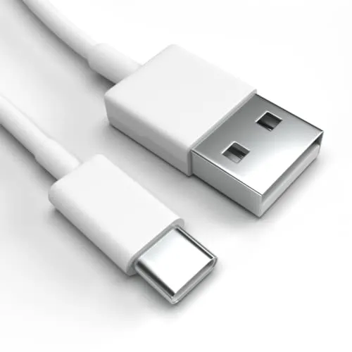 Justcom USB-C Ladekabel für LG Wing Weiß 50 cm Handy Schnellladekabel Datenkabel