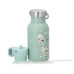chic.mic Trinkflasche Kinder bioloco sky kids animal map 350ml - Thermobehälter für Kinder, doppelwandiger Edelstahl hält Getränke bis zu 12 Stunden warm und 24 Stunden kalt – ideal für Ausflüge!