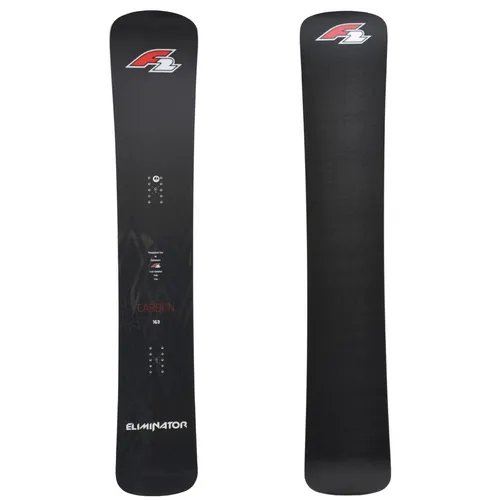 F2 Snowboard Eliminator Carbon Race 153 cm Schwarz 2024/25 - Unisex Snowboard in elegantem Schwarz, 153 cm lang. Ideal für ambitionierte Fahrer mit optimierter Performance und Stabilität auf der Piste.