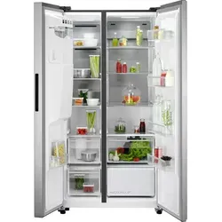 AEG 9000 MultiChill 0° Side-by-Side Kühlschrank 572 L Edelstahl-Look - Erlebe die Vielseitigkeit des AEG 9000 MultiChill 0° Side-by-Side Kühlschranks mit einem großzügigen Volumen von 572 Litern. Genieß frische Lebensmittel dank flexibler Temperatureinstellungen und einem praktischen Eiswürfelspender.