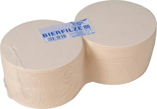 folia Blanko-Bierfilze rund Durchmesser: 107 mm weiß 100 Stück