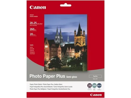 Canon SG-201 photo paper plus semi-gloss 260 grams 20 x 25 cm (20 vel) - Fotopapier