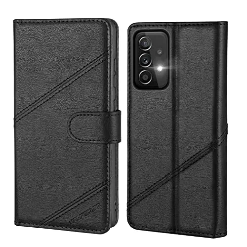KRAFTCARE Upgraded A33 5G Handyhülle für Samsung A33 5G Hülle [Kartenfach] [Standfunktion] Flip Case Leder Stoßfeste Schutzhülle Bookcase für Samsung Galaxy A33 5G Klapphülle, Schwarz