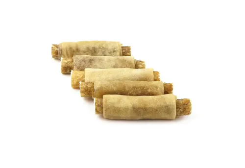 DOGBOSS DOGBOSS 100% Natur gefüllte Kaurollen, hergestellt in EU 5er Set Hähnchen 13 cm, Snack für: Hunde