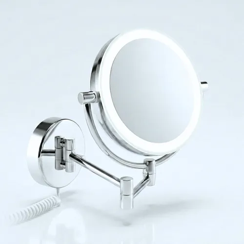Libaro LED Kosmetikspiegel Modena – 360° Vergrößerungsspiegel mit Dimmer - Kosmetikspiegel mit 360° Drehmechanismus und dimmbaren LEDs für optimale Beleuchtung. Ideal für präzise Gesichtspflege und Make-up-Anwendungen.