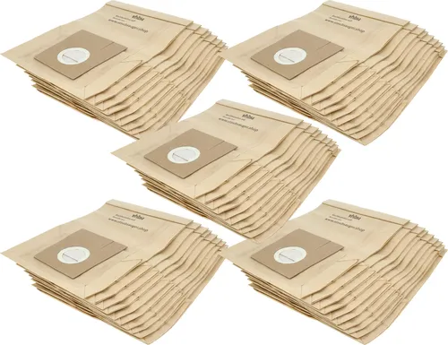 vhbw 50x Staubbeutel kompatibel mit Novum 679 045 / 679045, 645 592 / 645592, 612 357 / 612357 Staubsauger - 24,5cm x 18cm Sandfarben