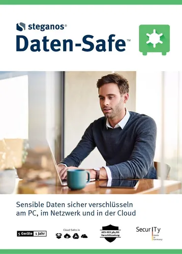 Steganos Daten-Safe 2025: Sicherer Datenschutz für 5 PCs - Büro & Business - Schützen Sie Ihre Daten mit dem leistungsstarken Steganos Daten-Safe 2025 für Windows 10/11, ideal für Unternehmen und Home Offices, einfacher Digitaler Download.