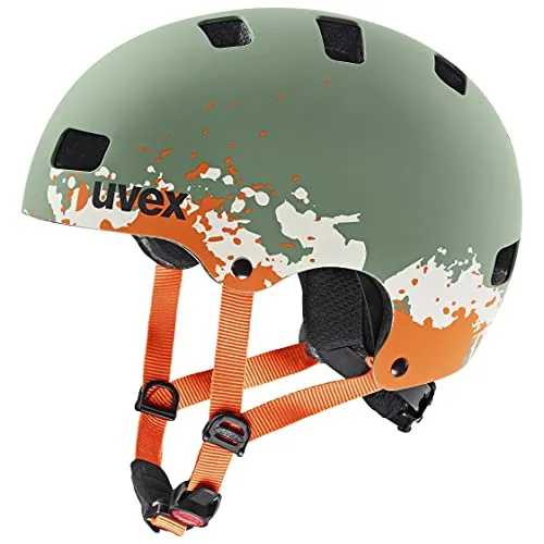 Uvex Kinder Fahrradhelm KID 2 CC moss green 51-55 - Fahrradhelme für Kinder, robuster Hartschalenhelm mit 10 Belüftungsöffnungen für optimalen Komfort und Sicherheit beim Radfahren, Roller-Skating und mehr.
