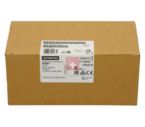 Siemens 6ES7137-6AA01-2BA0 - SIMATIC ET 200SP Kommunikationsmodul - Siemens LOGO! System, multifunktionales und dezentrales Peripheriesystem mit flexiblen Kommunikationswegen, ideal für kompakte Schaltkästen und maximale Flexibilität bei der Installation.