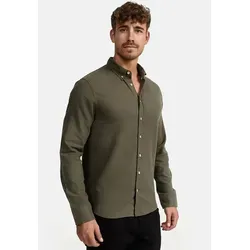 Indicode Langarmhemd Riverside Langarmhemd mit Button-Down-Kragen blau S