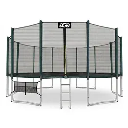 Aga SPORT PRO Trampolin 518 cm Dunkelgrün mit Netz und Leiter - Hochwertiges Trampolin für intensiven Gebrauch, mit UV-beständiger Sprungfläche und robustem Schutznetz für maximale Sicherheit. Ideal für Garten und Freizeit.