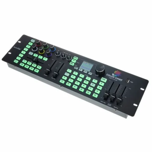 Eurolite DMX LED Color Chief Controller - Licht & Bühne - Einfacher LED-Controller für bis zu 8 Geräte mit 6 Farben, schnelle Programmierung und Musiksteuerung für kreative Lichtshows.