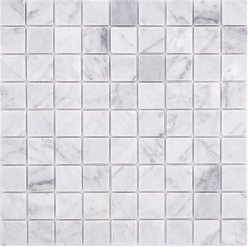 Natursteinmosaik Marmor weiss carrara Optik matt Wand Boden Küche Bad Dusche WC