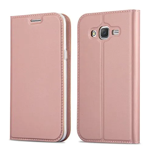 Cadorabo Hülle kompatibel mit Samsung Galaxy Grand Prime aus Premium Kunst Leder Flip Klappbare Stoßfeste Magnetische [Standfunktion] [Kartenfächern] Cover Hülle für Galaxy Grand Prime Tasche in Rosa