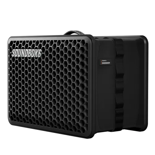 Soundboks Go - Tragbarer Bluetooth Lautsprecher, 121 dB Lautstärke, 40 Stunden Akku und IP65 spritzwassergeschützt