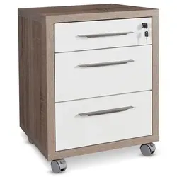 Composad Rollcontainer Disegno in Holzoptik Braun Eiche - Praktischer Rollcontainer in eleganter Holzoptik, ideal für die Organisation Ihres Büros. Bietet ausreichend Stauraum und einfachen Zugriff auf Ihre Unterlagen.