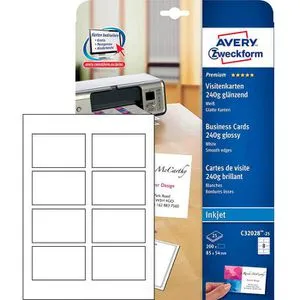 Avery Zweckform C32028-25 Visitenkarten 85x54 weiß