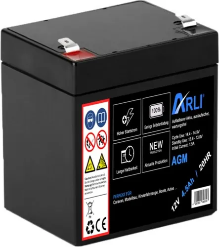 ARLI AGM Blei Akku 12V 4,5Ah 20HR Batterie 4500 mAh