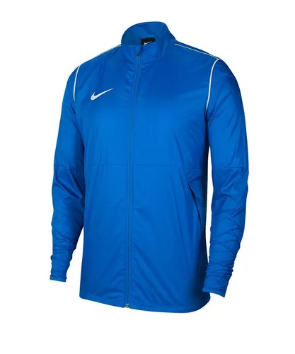 Nike Kinder Jacke Repel Park 20 - Royal Blue/White, S - Regenjacke mit Dri-FIT-Technologie für optimale Atmungsaktivität, ideal für aktive Kinder. Hoher Kragen und Mesh-Einsätze sorgen für zusätzlichen Komfort.