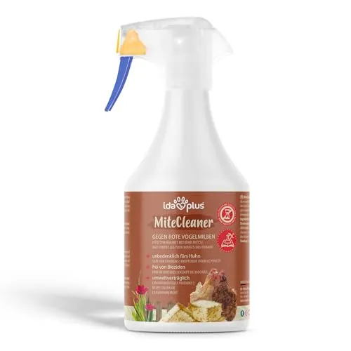 Ida Plus MiteCleaner 500 ml - Milbenspray für Hühner, natürliche Inhaltsstoffe für sichere und effektive Bekämpfung von roten Vogelmilben