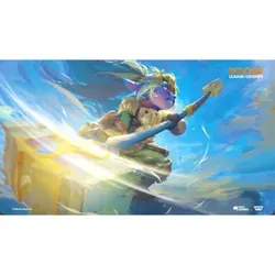 Riftgebundene League of Legends Spielmatte mit gebundener Kante - Poppy - Entdecke die offizielle Riftbound League of Legends Spielmatte mit Poppy. Optimale Stabilität durch rutschfeste Gummibasis und langlebige genähte Kanten. Ideal für TCG und Gaming-Setups – bringe den Stil deiner Champions auf den Spieltisch!