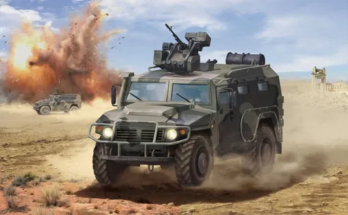 Zvzeda 3683 1/35 GAZ Tiger mit Arbalet
