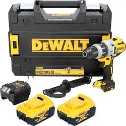 DeWalt DCD 996 P2T Akku Schlagbohrschrauber 18 V - Akkuschrauber mit 95 Nm Drehmoment und bürstenlosem Motor für lange Lebensdauer. Inklusive 2x 5,0 Ah Akkus, Ladegerät und praktischem TSTAK Koffer für einfachen Transport.