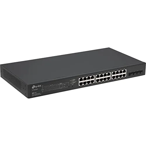 TP-Link TL-SG2428P - 24-Port Gigabit Managed PoE Switch, 250W Power Budget und Cloud-Management für sicheres Netzwerkmanagement