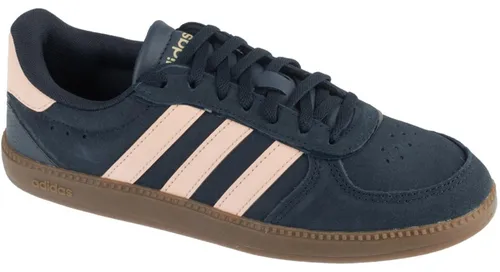 Adidas Damen BREAKNET Sleek Shoes in Aurora Ink/Blush Pink, 37 1/3 EU - Stylische Sneaker mit regulärer Passform, aus Leder und Synthetik, ideal für den Alltag. Perforierter Vorfußbereich sorgt für Atmungsaktivität und Gummiaußensohle bietet optimalen Halt.