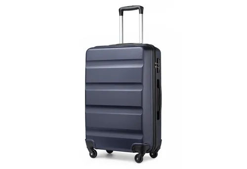 KONO Hartschalen-Trolley Handgepäck 65 cm - Leicht und stylish - Trolley aus robustem ABS-Material in Dunkelblau, ideal für Reisen mit 4 wendigen Rollen für müheloses Handling.