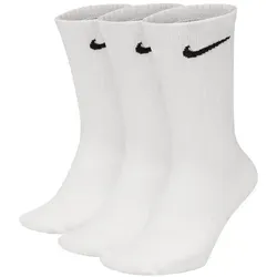 Nike U Nk Everyday Ltwt Crew 3Pr Socken - Weiß/Schwarz, Größe 38-42 - Herrensocken mit Dri-FIT-Technologie für schweißableitenden Tragekomfort. Ergonomisches Design und strategisch platzierte Mesh-Einsätze sorgen für Atmungsaktivität und Halt.