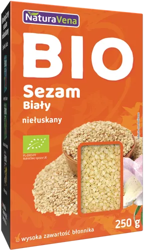 Naturavena Sezam niełuskany biały 250g BIO NATURAVENA 5902367408923