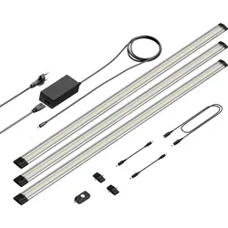 ledscom.de LED Unterbau-Leuchte Siris 3er Set mit Bewegungsmelder - Vielseitige LED Unterbauleuchte für Küche, Schrank und Werkstatt. Extra flach mit 963 lm, energieeffizient und einfach zu montieren. Praktischer Bewegungsmelder für komfortable Nutzung.