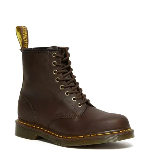 Dr. Martens Herren 1460 Combat Boots, Braun Gaucho, 43 EU - Wanderschuhe mit komfortabler und langlebiger Struktur aus strapazierfähigem Leder und 8 Ösen für optimalen Halt.
