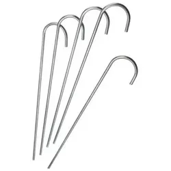 Bodenanker XL Metall 50 cm - Robuster Bodenanker XL aus verzinktem Metall, ideal zum Sichern von Planen und Zelten. Mit 50 cm Länge bietet er Stabilität und ist einfach zu montieren. Set mit 6 Ankern für vielseitige Anwendungen.