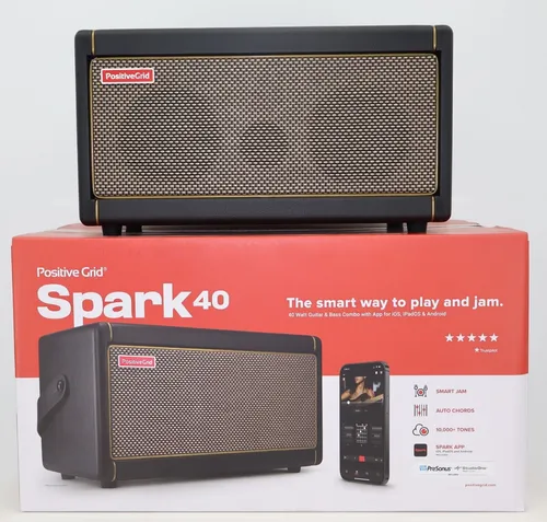 Positive Grid Spark 40 Smart Guitar Amp – Bluetooth Lautsprecher - Verstärker für E-Gitarre und mehr, mit 40 W Leistung und innovativer Modeling-Technik. Perfekt für Musiker, die Flexibilität und Klangvielfalt suchen.