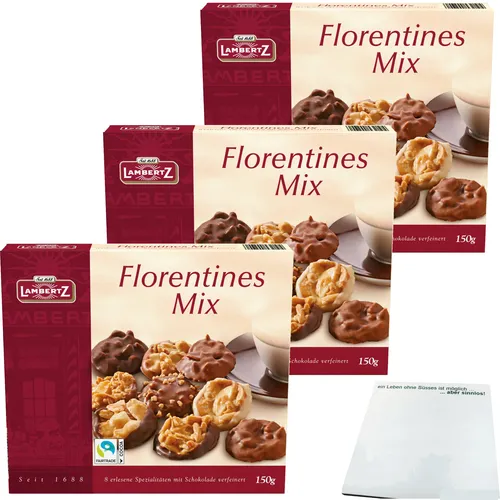 Lambertz Florentines Mix Gebäckmischung 3er Pack 3x150g Packung usy Block