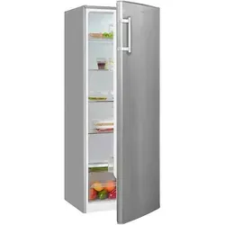 Exquisit KS320-V-H-040E inox – Freistehender Standkühlschrank - Kühlschrank mit 242 Litern, energieeffizienter Klasse E, ideal für Ihre Küche mit elegantem Edelstahl-Design.