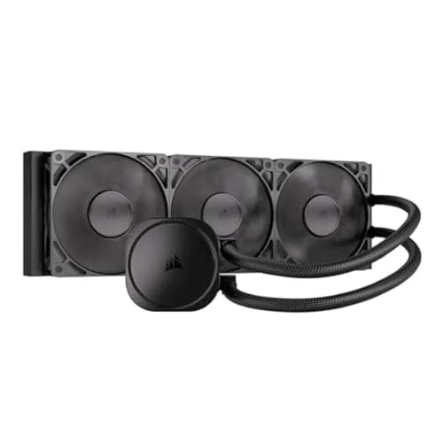 Corsair Nautilus 360 RS CPU-Flüssigkeitskühler – 360mm AIO – Geräuscharm – Direkter Mainboard-Anschluss – Intel LGA 1851/1700, AMD AM5/AM4 – 3X RS120-Ventilatoren Inbegriffen – Schwarz