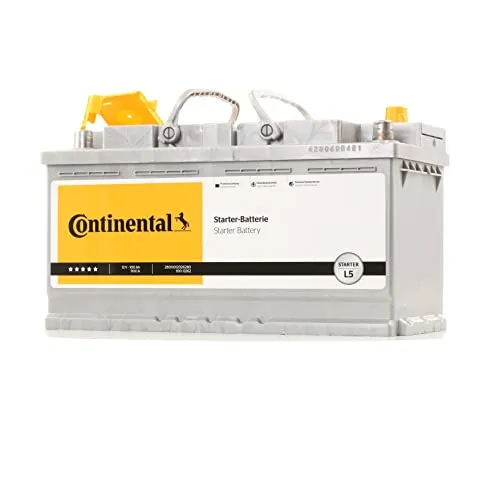 Continental 2800012026280 - Hochleistungs Starterbatterie - Autobatterie für Benzin- und Dieselfahrzeuge, wartungsarm und ideal für extreme Wetterbedingungen mit 900A Kälteprüfstrom.