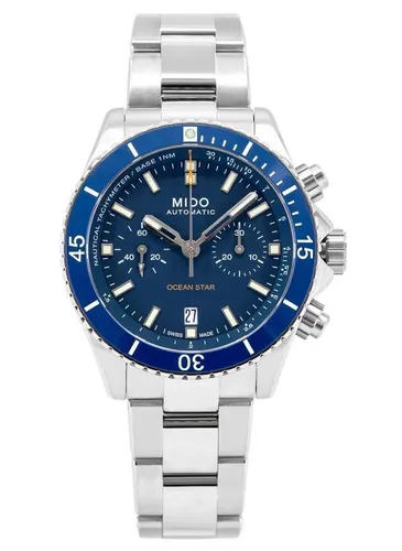 Mido Ocean Star Chronograph Titanium Automatik M0266274404100 Herrenuhr - Armbanduhren für Herren, Swiss Made Chronograph mit 200m Wasserdichtigkeit, Saphirglas und Titanarmband – ideal für Abenteurer und Sportler.