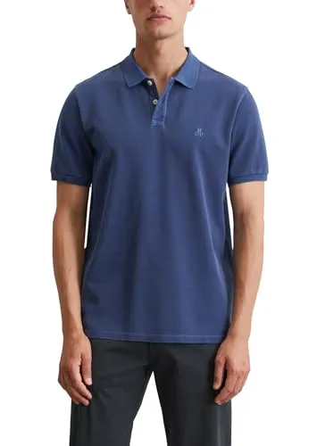 Poloshirt MARC O'POLO Herren XL blau iris ink - Herren-Shirts aus 100% Baumwolle im casual Stil. Atmungsaktives Piqué-Material sorgt für hohen Tragekomfort, ideal für warme Tage.