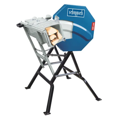 Scheppach HS410 Elektro-Wippkreissäge 230V - inkl. Längsanschlag, ideal zum schnellen Ablängen von Brennholz für gemütliche Kaminabende